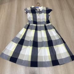ブルーレーベル　クレストブリッジ　半袖ワンピース　36 ブルーレーベルクレストブリッジ⭐︎半袖ワンピース CBチェック ベルト