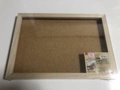 新品 ウッドボックス A4サイズ マグネット付 クリア蓋付 ダイソー 匿名配送