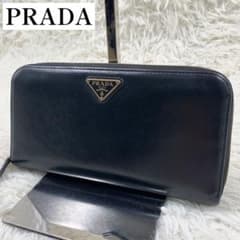 ✨極美品✨】プラダ 長財布 ラウンドジップ 三角ロゴ サフィアーノ