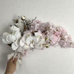 和装ブーケ　アーティフィシャルフラワー　桜　マグノリア　胡蝶蘭　白無垢　和装　春 和装ブーケ アーティフィシャルフラワー 桜 マグノリア 胡蝶蘭 白無垢