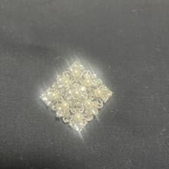 卒業式入園式入学式に！パールとクリスタルのブローチ