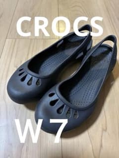 Crocs クロックス　ブラック フラットパンプス　マリンディ　W7 23 廃盤のサムネイル