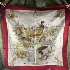 GUCCI シルク スカーフ 鳥柄 ボルドービンテージ - メルカリ