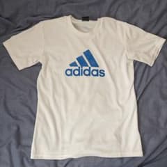 adidas Tシャツ ホワイト×ブルーロゴのサムネイル