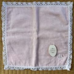 sophisty タオルハンカチ ピンク レース　Aのサムネイル