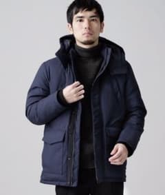 nano・universe 河田フェザーミリタリーダウンジャケット ネイビーのサムネイル