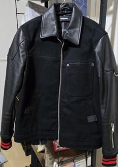 DIESEL レザー切替ジャケット J-YUKI - メルカリ