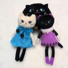 カルディハロウィンクタクタ猫 猫のぬいぐるみ マスコットキーチェーン