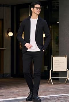 VICCI ビッチ　テーラードジャケット イージーパンツ セットアップ　ブラックのサムネイル