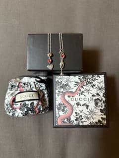 【即購入OK】GUCCI ハート＆レッドストーン ネックレスのサムネイル