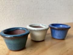 ミニミニ豆鉢 3個セット 植木鉢 盆栽 多肉植物　豆盆栽のサムネイル