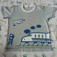 ９５　グレー　飛行機&新幹線　半袖♪のサムネイル