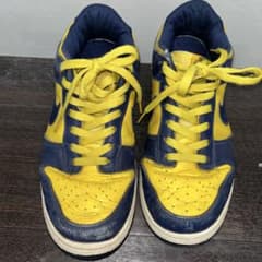 NIKE ダンク　27.0cm スニーカー イエロー ネイビーのサムネイル