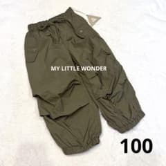 新品★MY LITTLE WONDER しまむら　カーゴパンツ カーキ　100