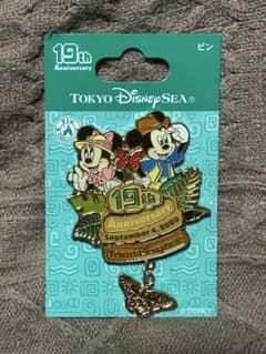 東京ディズニーシー 19th周年 ピンバッジ トレイル ミッキーミニー
