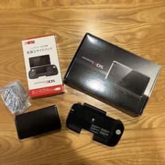【動作確認済】ニンテンドー3DS コスモブラック本体＆拡張スライドパッドのサムネイル