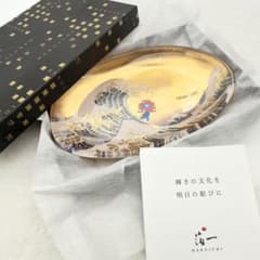 未使用品】大阪関西万博 ミャクミャク 箔名画 北斎 ガラストレー
