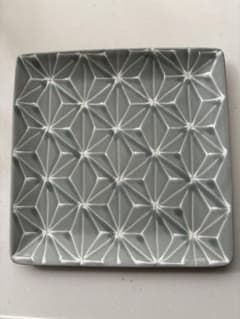 波佐見焼　ホワイトライン　スクエアプレート　L　グレー　翔芳窯 波佐見焼 ホワイトライン スクエアプレート L グレー 翔芳窯 波佐見焼