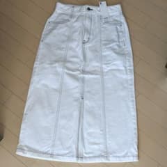 GU デニムフロントスリットミディスカートのサムネイル