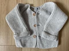 Petit Bateau フード付きカーディガン 12mのサムネイル