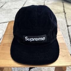 Supreme コーデュロイキャップ 黒のサムネイル