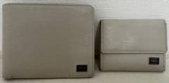PORTER CURRENT牛革 二つ折り財布＆小銭入れライトグレーのサムネイル
