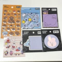 Anonymous shipping. Official BT21 notepad and sticker set.