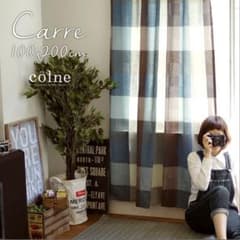 cölne Carre カーテン 100x200cm ブルー - メルカリ