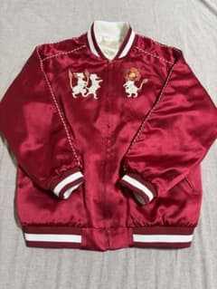 HOTELO 赤 クリーム色 スカジャン リバーシブルのサムネイル