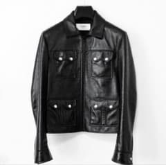 CELINE24SSレザーブルゾンセリーヌエディサイズ46ライダース - メルカリ