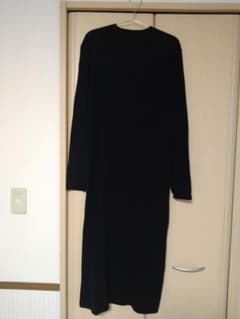 spickandspan黒のリブ編み長袖ニットワンピースのサムネイル