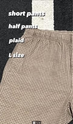 HILL CROP チェック柄 膝下ショートパンツ Lサイズのサムネイル