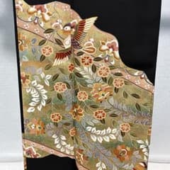 D946 黒留袖 鳥刺繍 唐花 金駒刺繍 正絹 着物 袷 極美品 - メルカリ