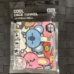 BT21 쿨 페이스 타올 약 30cm x 100cm