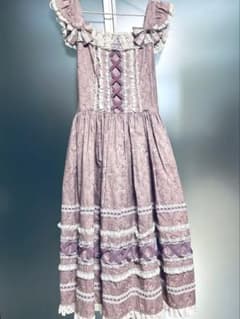 Innocent World トワルドジュイロココ調薔薇柄ジャンパースカート紫