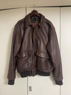 革ジャン　ブラウン　レザージャケット　vintage ゴールデンベアのサムネイル