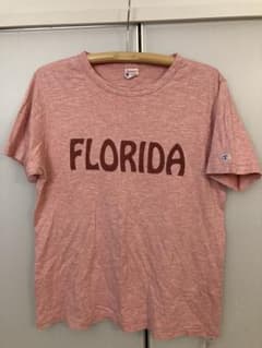 【中古美品】チャンピオン　ランタグ　復刻　XL  霜降りピンク　フロリダ