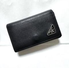 若*父様 PRADA プラダ カードケース サフィアーノレザー 黒 - メルカリ