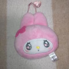 サンリオ ピンクのウサギぬいぐるみ マイメロ キーホルダー ボールチェーン
