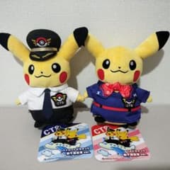 成田空港ポケモンストア限定　マスコット　パイロットピカチュウ 、CAピカチュウ パイロットピカチュウがお出迎え！ 成田空港のポケモンストアが