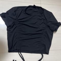 ブラック シャーリング 半袖Tシャツのサムネイル