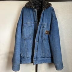 MASONPRINCE リバーシブル レオパード フェイクボア デニムジャケット 