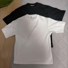 エアリズムコットンオーバーサイズTシャツ ブラックとホワイトの2枚セットです。のサムネイル