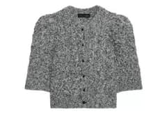ZARA パフスリーブニットカーディガン