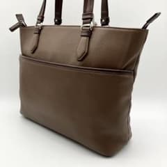 未使用に近い　ファイブウッズ　トートバッグ　グレイン　A4収納可　ブラウン 未使用に近い ファイブウッズ トートバッグ グレイン A4収納可