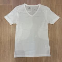 ア*郎様 COMME CA ISM Vネック ワッフルTシャツ ホワイトのサムネイル