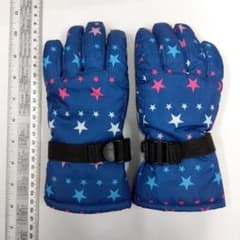 キッズ スキーグローブ 星柄 7-8才用のサムネイル
