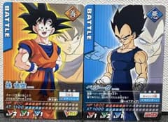 傷あり、ドラゴンボールデータカードダス 孫悟空、ベジータ ジャンプ