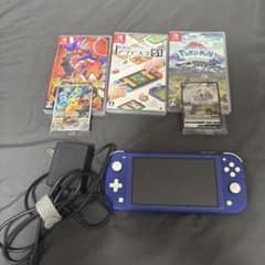 Nintendo Switch Lite 青 + ゲームソフト3本のサムネイル