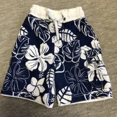 スイムパンツ　男の子　ハイビスカス柄　100サイズのサムネイル